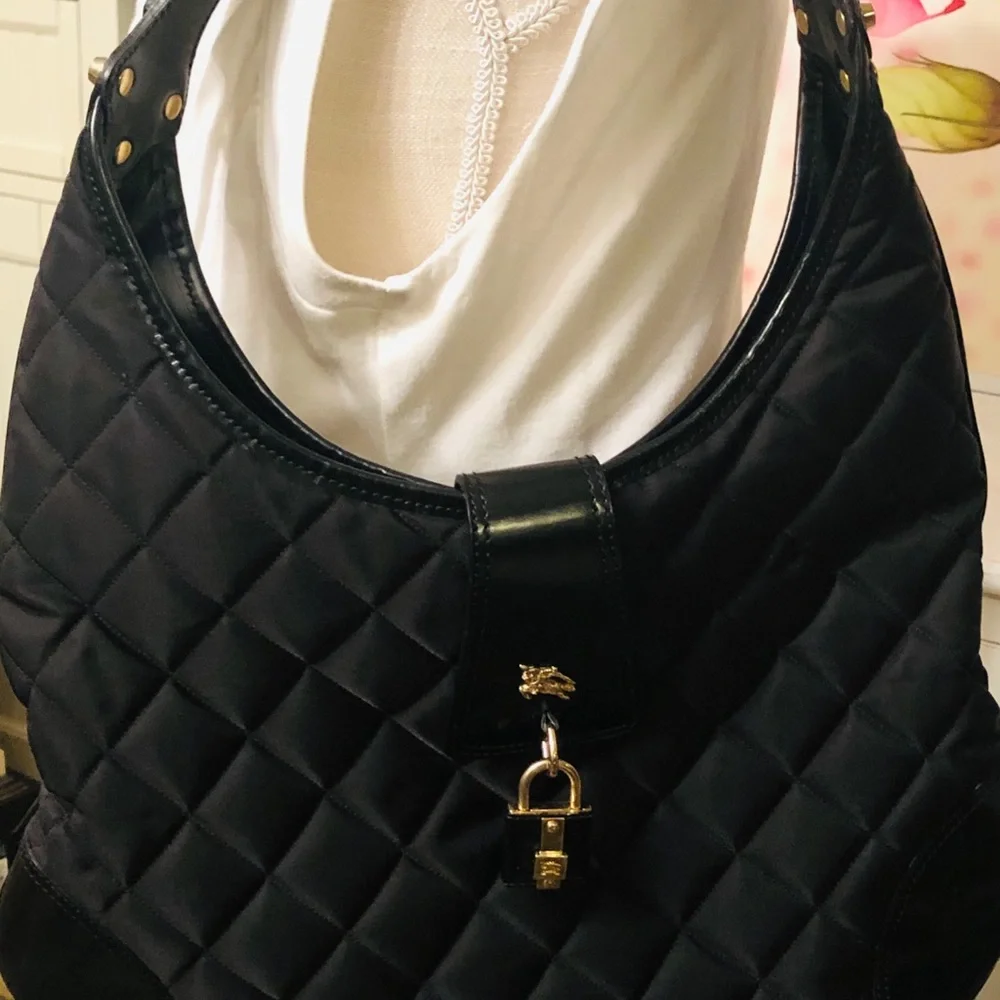 BURBERRY Nova Check‎ Hobo Bag |Quilted Nylon|Authentic|Very Good Condition